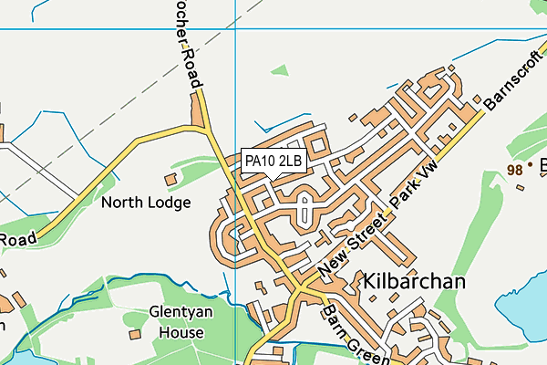 PA10 2LB map - OS VectorMap District (Ordnance Survey)