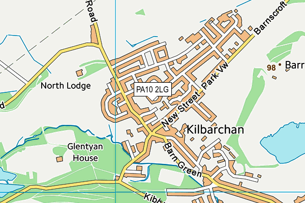 PA10 2LG map - OS VectorMap District (Ordnance Survey)
