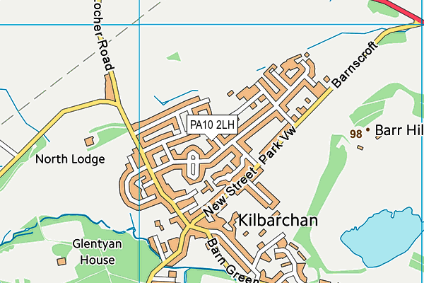 PA10 2LH map - OS VectorMap District (Ordnance Survey)