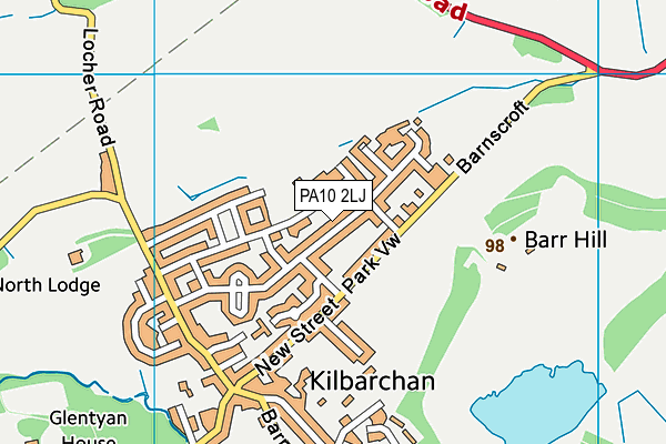 PA10 2LJ map - OS VectorMap District (Ordnance Survey)