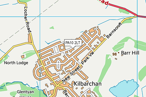 PA10 2LT map - OS VectorMap District (Ordnance Survey)