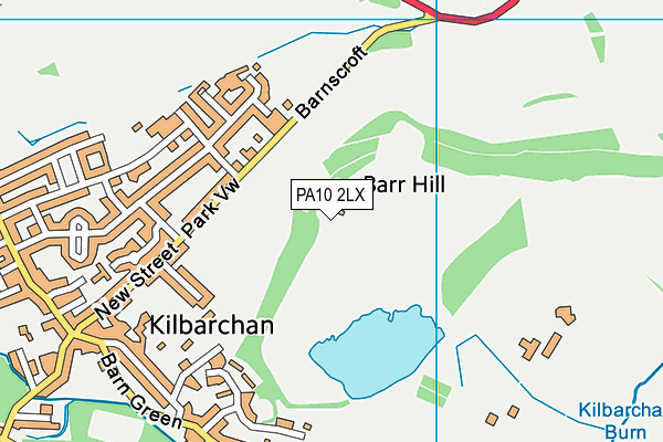 PA10 2LX map - OS VectorMap District (Ordnance Survey)