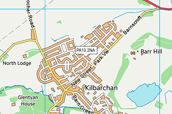 PA10 2NA map - OS VectorMap District (Ordnance Survey)