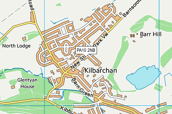 PA10 2NB map - OS VectorMap District (Ordnance Survey)