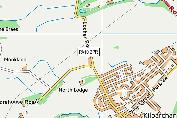 PA10 2PR map - OS VectorMap District (Ordnance Survey)