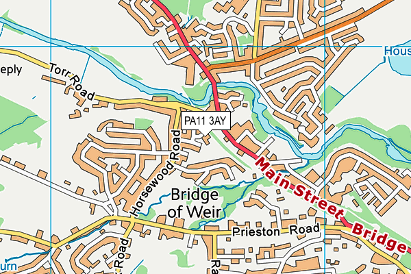 PA11 3AY map - OS VectorMap District (Ordnance Survey)