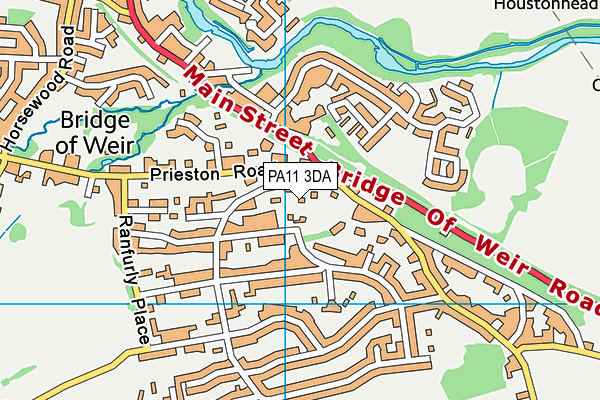 PA11 3DA map - OS VectorMap District (Ordnance Survey)