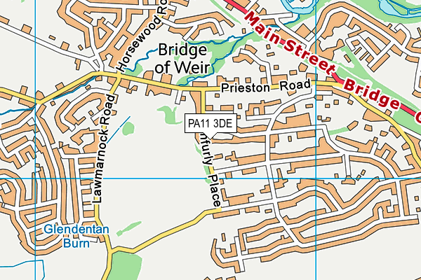 PA11 3DE map - OS VectorMap District (Ordnance Survey)