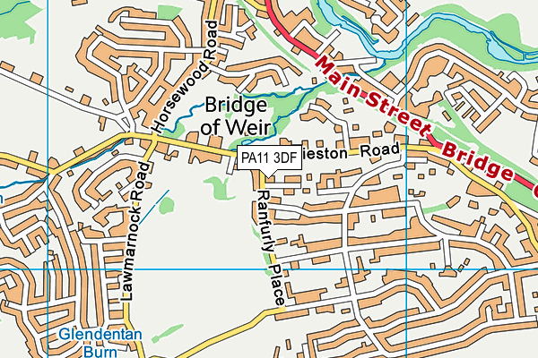 PA11 3DF map - OS VectorMap District (Ordnance Survey)