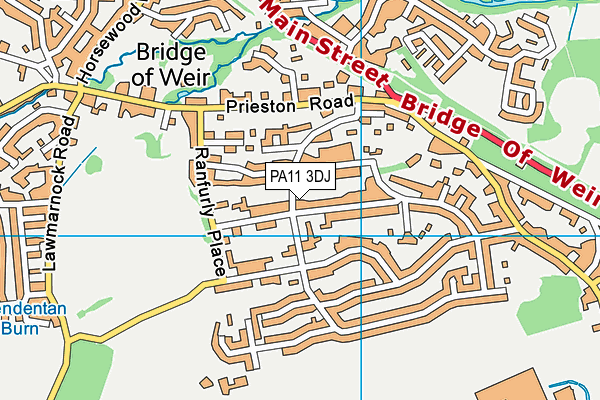 PA11 3DJ map - OS VectorMap District (Ordnance Survey)