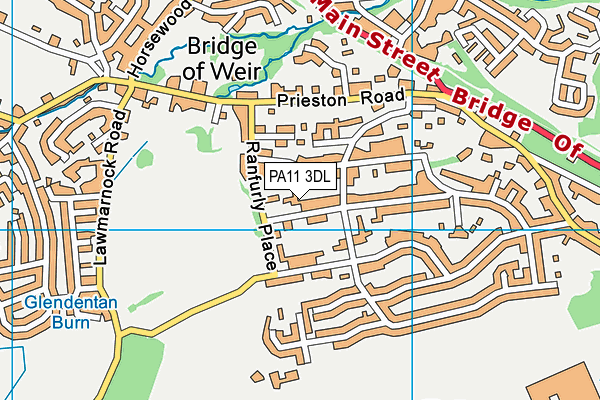 PA11 3DL map - OS VectorMap District (Ordnance Survey)