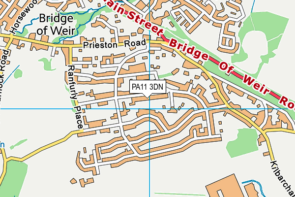 PA11 3DN map - OS VectorMap District (Ordnance Survey)