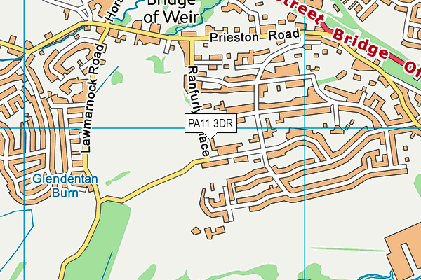 PA11 3DR map - OS VectorMap District (Ordnance Survey)