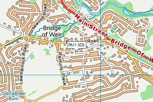 PA11 3DS map - OS VectorMap District (Ordnance Survey)