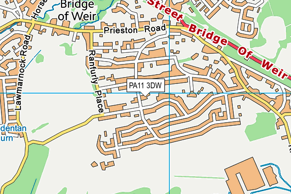 PA11 3DW map - OS VectorMap District (Ordnance Survey)