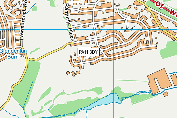 PA11 3DY map - OS VectorMap District (Ordnance Survey)