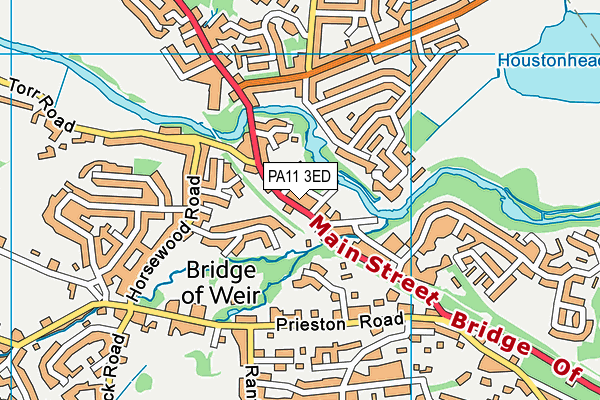 PA11 3ED map - OS VectorMap District (Ordnance Survey)