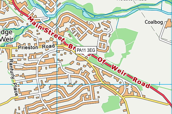 PA11 3EG map - OS VectorMap District (Ordnance Survey)