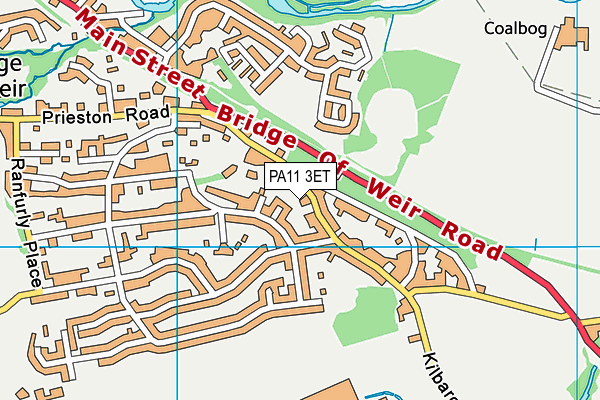 PA11 3ET map - OS VectorMap District (Ordnance Survey)