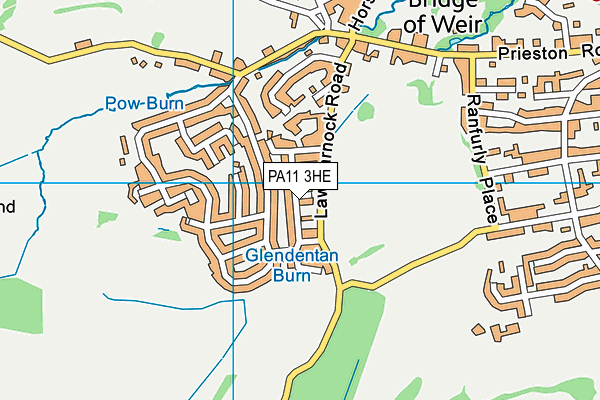 PA11 3HE map - OS VectorMap District (Ordnance Survey)