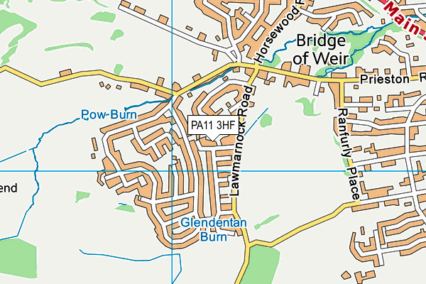 PA11 3HF map - OS VectorMap District (Ordnance Survey)