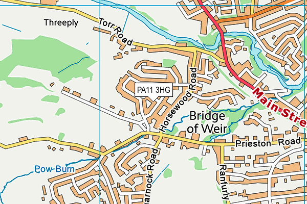 PA11 3HG map - OS VectorMap District (Ordnance Survey)