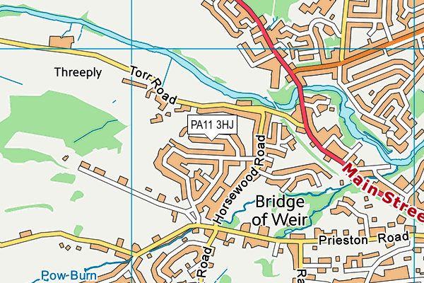 PA11 3HJ map - OS VectorMap District (Ordnance Survey)