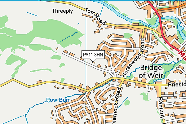PA11 3HN map - OS VectorMap District (Ordnance Survey)