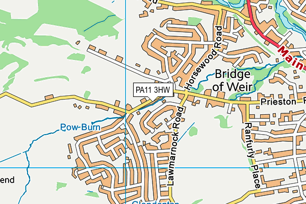 PA11 3HW map - OS VectorMap District (Ordnance Survey)
