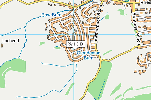 PA11 3HX map - OS VectorMap District (Ordnance Survey)