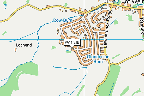 PA11 3JB map - OS VectorMap District (Ordnance Survey)