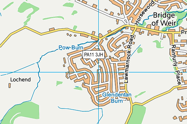 PA11 3JH map - OS VectorMap District (Ordnance Survey)