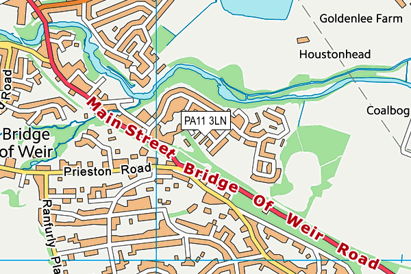 PA11 3LN map - OS VectorMap District (Ordnance Survey)