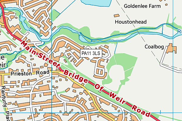 PA11 3LS map - OS VectorMap District (Ordnance Survey)