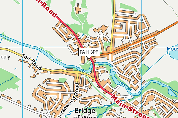 PA11 3PF map - OS VectorMap District (Ordnance Survey)