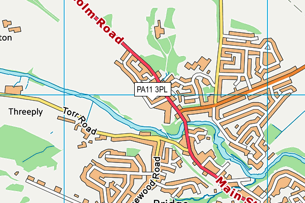 PA11 3PL map - OS VectorMap District (Ordnance Survey)