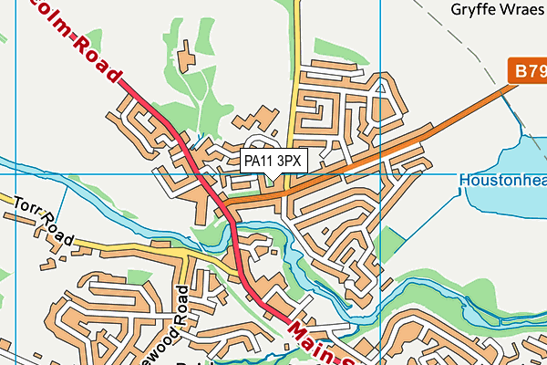 PA11 3PX map - OS VectorMap District (Ordnance Survey)