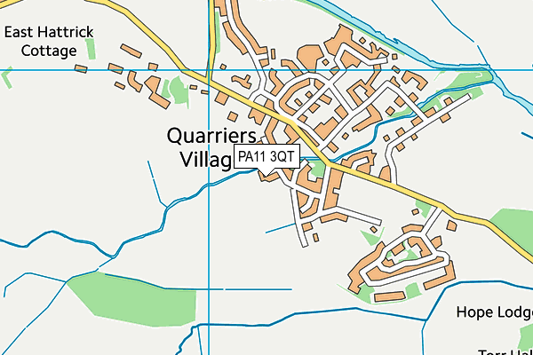 PA11 3QT map - OS VectorMap District (Ordnance Survey)