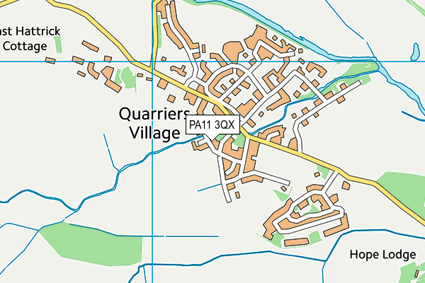 PA11 3QX map - OS VectorMap District (Ordnance Survey)