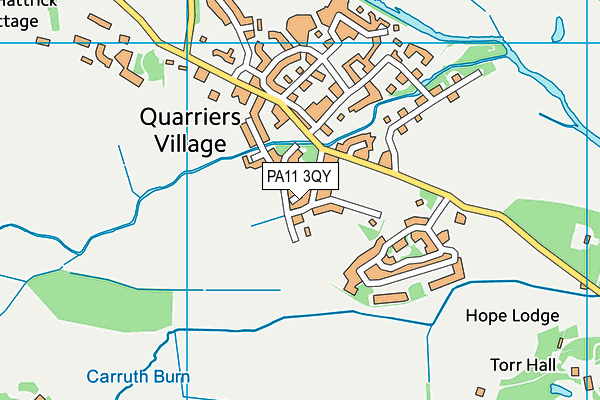 PA11 3QY map - OS VectorMap District (Ordnance Survey)