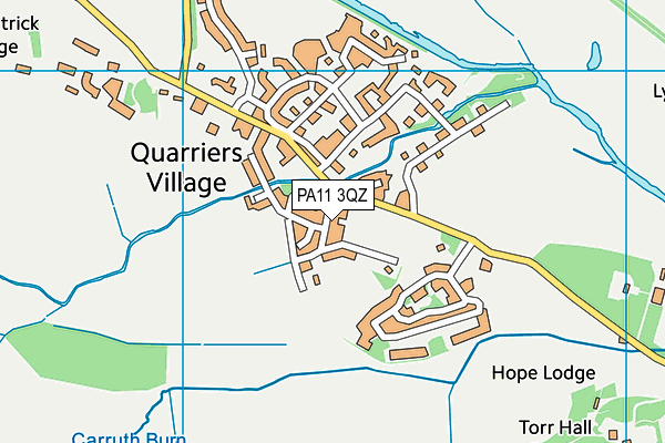 PA11 3QZ map - OS VectorMap District (Ordnance Survey)