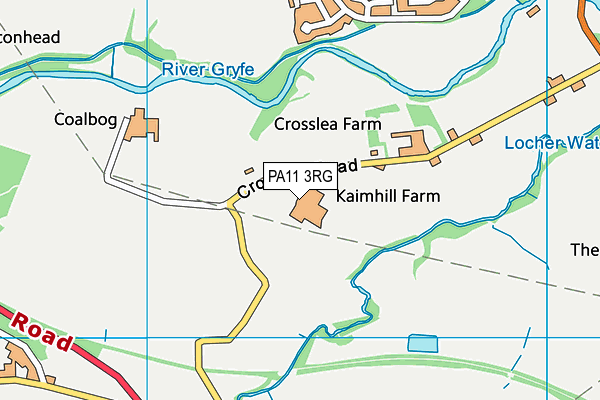 PA11 3RG map - OS VectorMap District (Ordnance Survey)