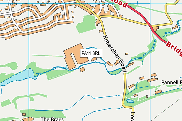 PA11 3RL map - OS VectorMap District (Ordnance Survey)