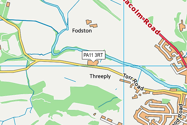 PA11 3RT map - OS VectorMap District (Ordnance Survey)