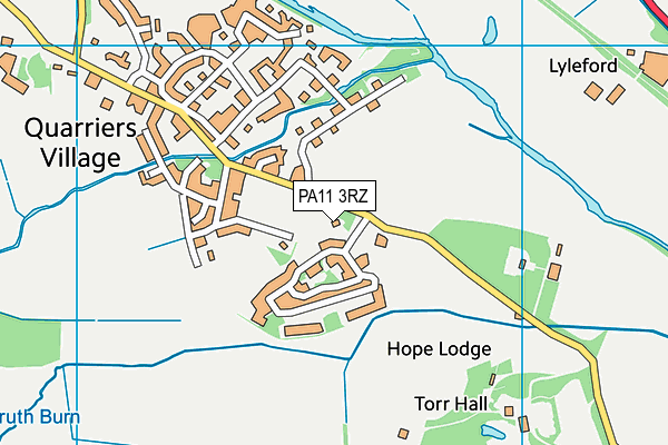PA11 3RZ map - OS VectorMap District (Ordnance Survey)