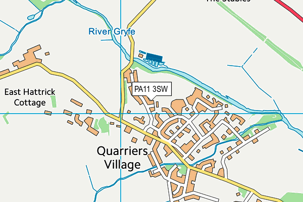 PA11 3SW map - OS VectorMap District (Ordnance Survey)