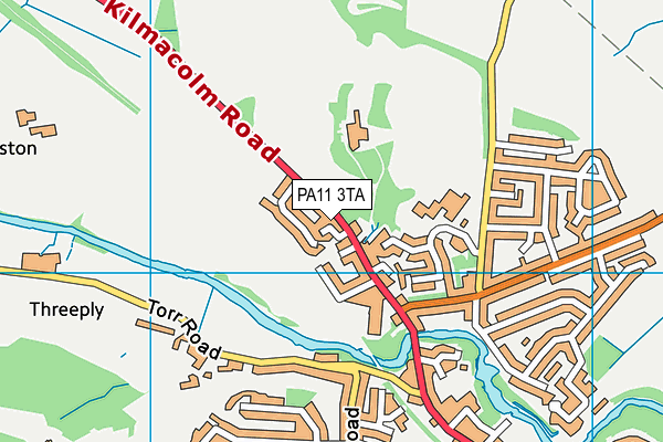 PA11 3TA map - OS VectorMap District (Ordnance Survey)