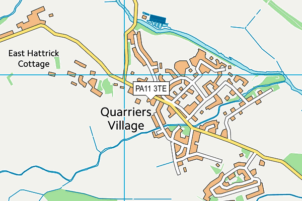 PA11 3TE map - OS VectorMap District (Ordnance Survey)