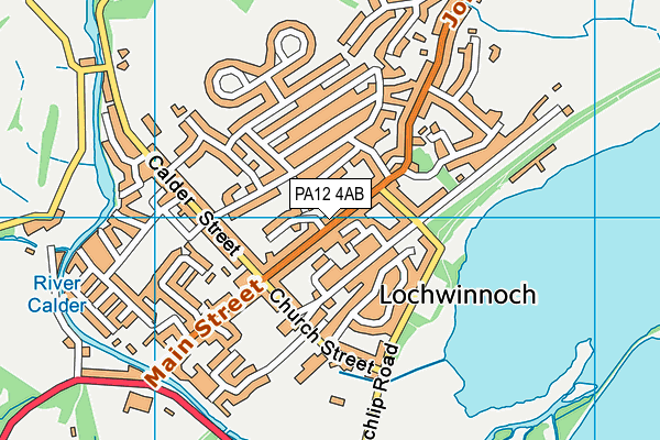 PA12 4AB map - OS VectorMap District (Ordnance Survey)