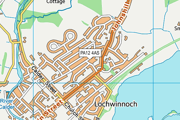 PA12 4AS map - OS VectorMap District (Ordnance Survey)